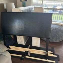 Full Size Bed Frame With Both Box Spring And Foam Mattress 