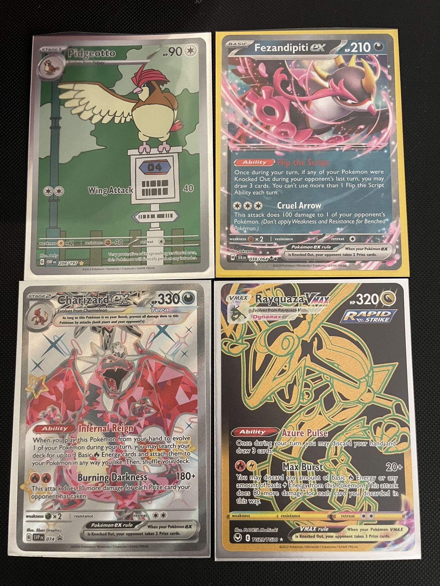 Charizard Rayquaza Pokemon Cards 