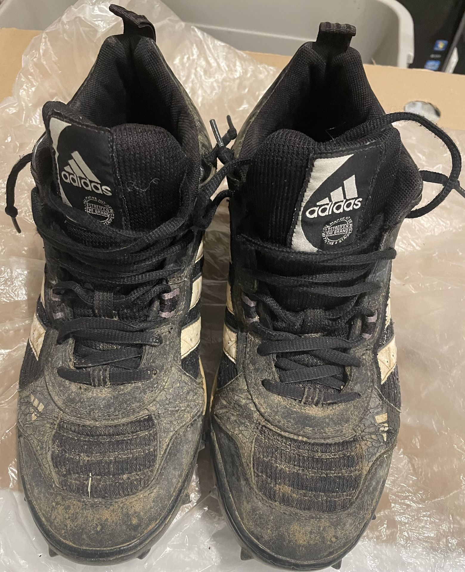Adidas Corner Blitz MD Football Cleats Mens 10.5 Black Shoes 698001