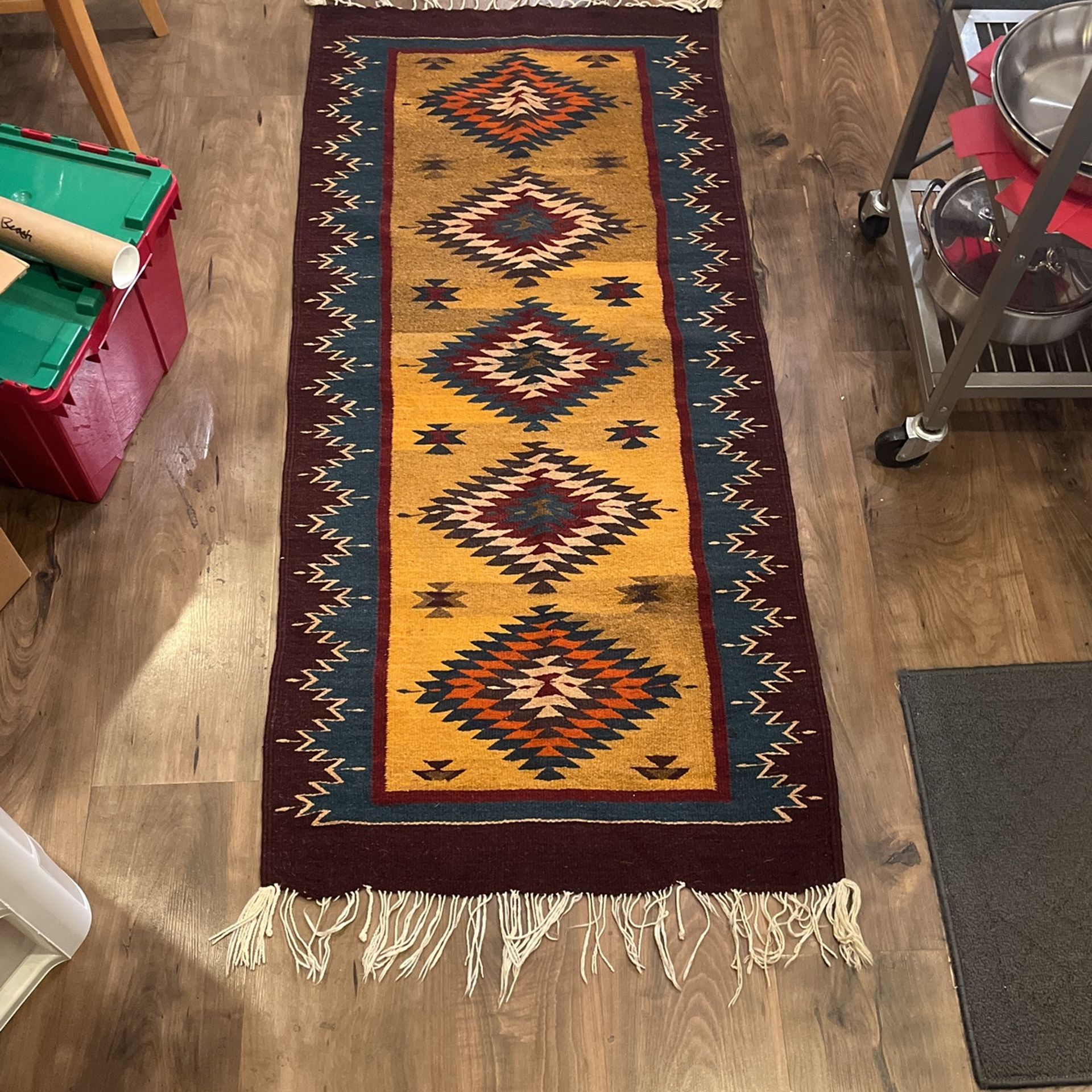 Wool Mexican Woven . 2’x5’. 