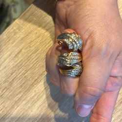 10k gold rings w diamonds firm oro