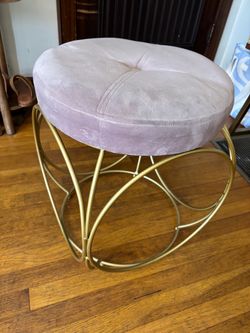 Velvet vanity stool/bench