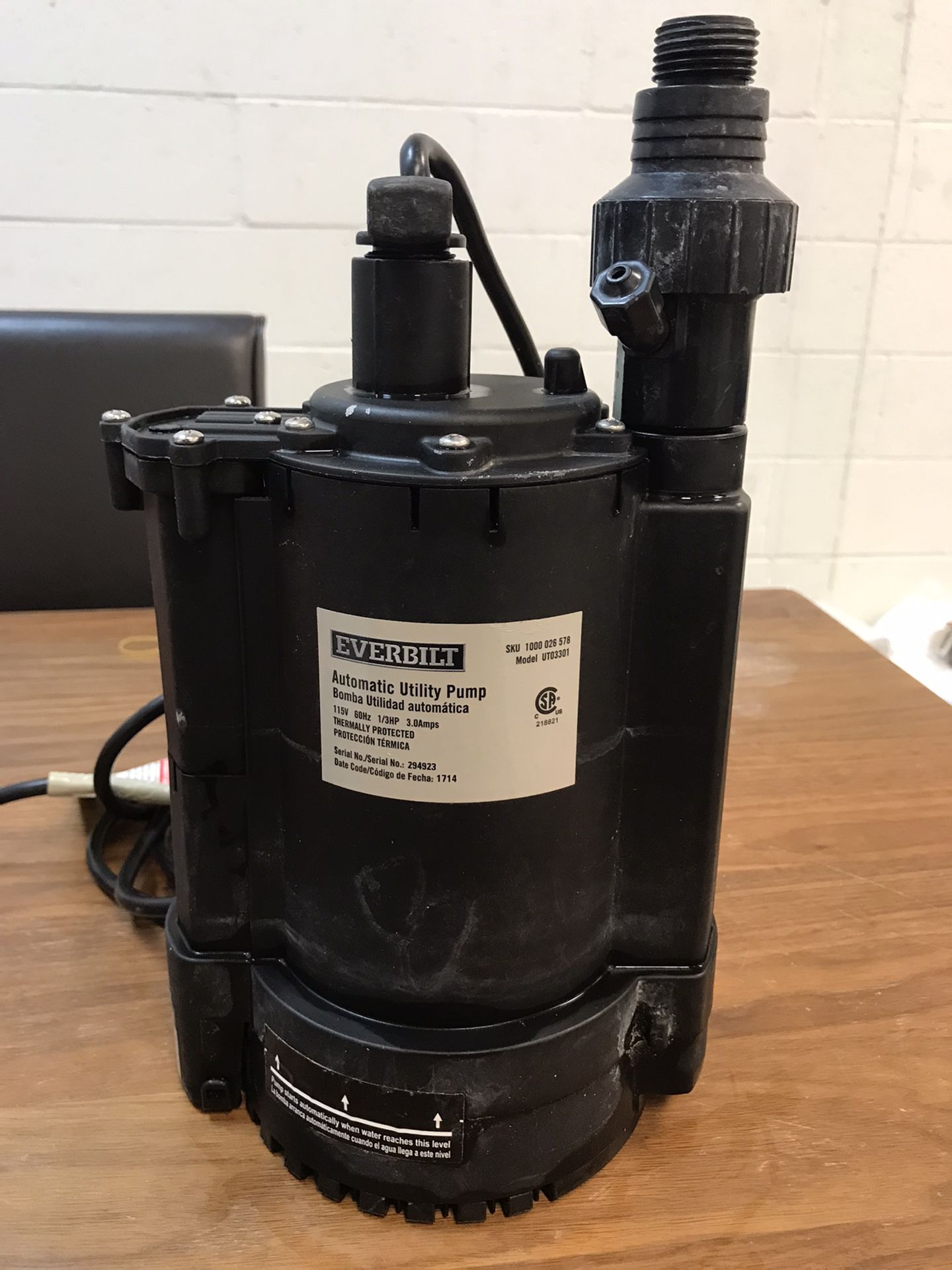 EVERBILT Automatic Utility Pump UT03301 (5 Available)
