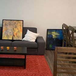 Modern Gray Sofa – Clean, Comfortable – $250 OBO