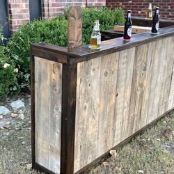 Rustic Outdoor Wood Bar Custom Made Bar Made to Order Real Wood