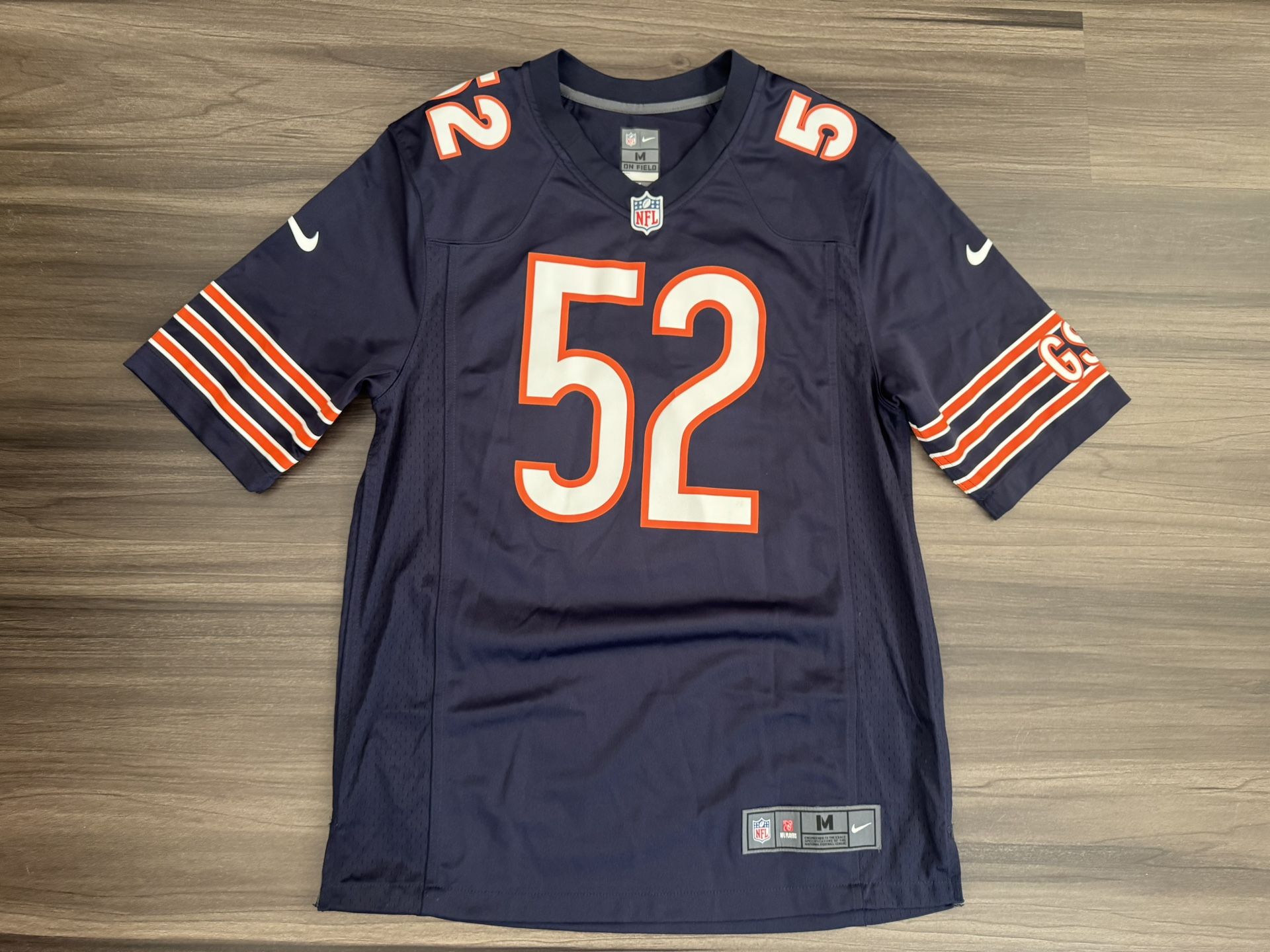 Nike Chicago Bears Khalil Mack #52 NFL On Field Home Jersey Men’s Medium 