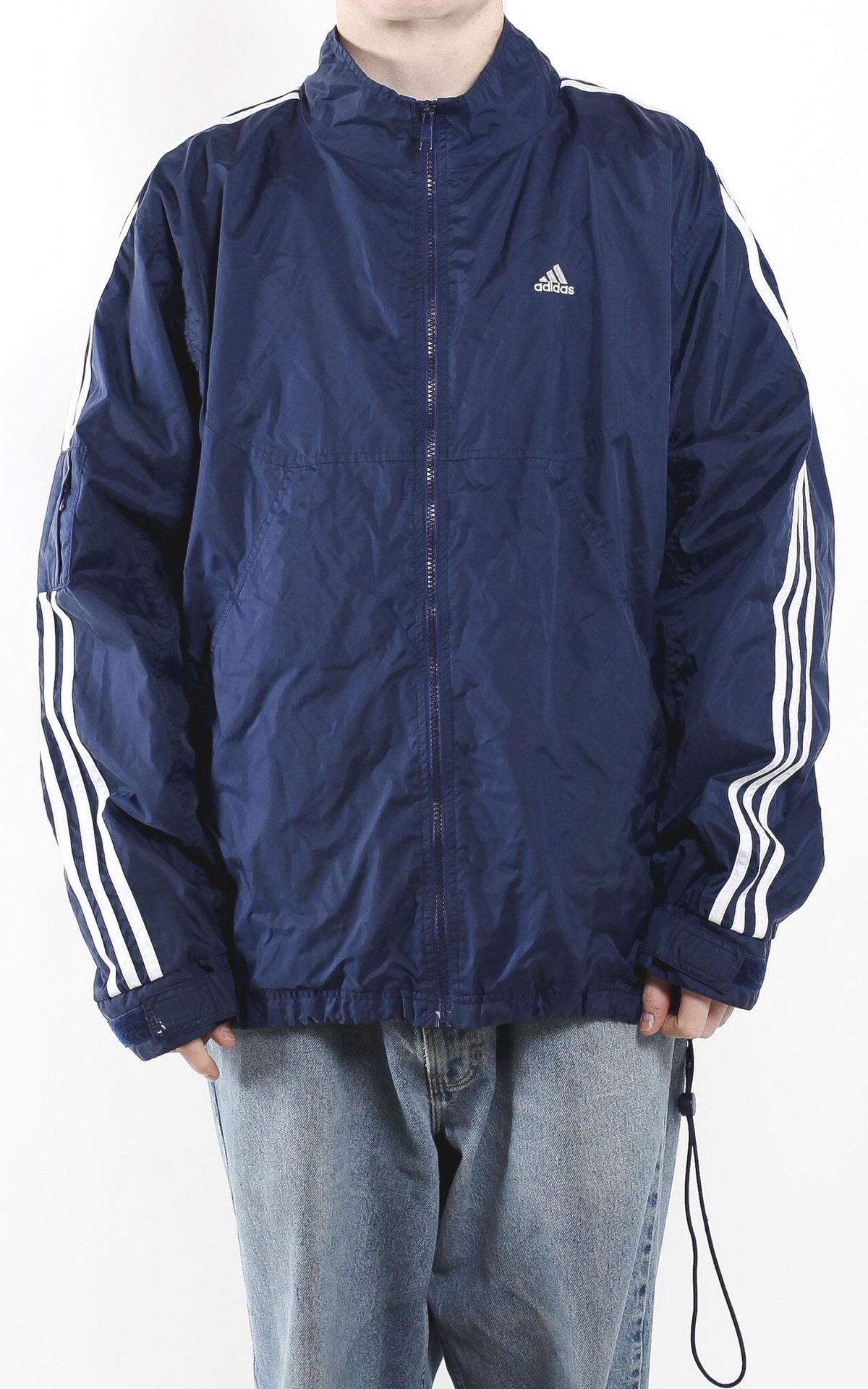 vintage blue adidas windbreaker