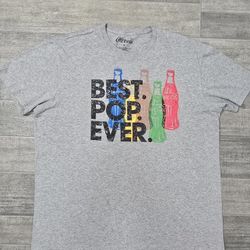 Men's XL Official Coca-Cola Merch Tshirt Gray Unique Colorful