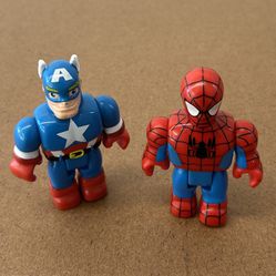 Mega Bloks  MARVEL “Captain America & Spider-Man “Figures (pre-owned)