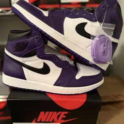 Nike Jordan 1 Retro Court Purple Sz 9.5