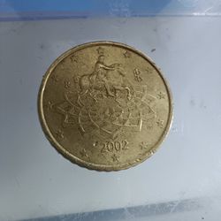2002  50 EURO COIN. ITALY