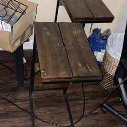 Fold Out Top Nightstand w/ USB charging port