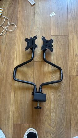 Dual Monitor Desk Mount Stand | Adjustable VESA Clamp Mount | Fits 13–32” Monitors