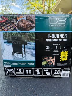 Brand New 4 Burner Charbroil Gas Grill - Black