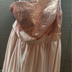 Rosegold Sequin Evening Gown