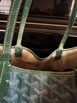 Goyard, Bags, Authentic Goyard Saint Louis Pm Coated Canvas Leather Tote  Bag With Pouch