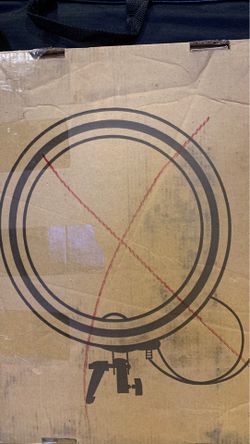 Kshioe Upgraded LED Ring Light 12'' Outer Warm/White Color Temperature Dimmable Ring Light Kit with Battery Holder for YouTube Video, Live Stream, Po