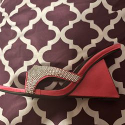 Fashion Nova Pink Wedges Size 10