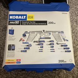 Kobalt 200-Piece Household Tool Set Mechanics with Hard Case *NEW IN BOX*