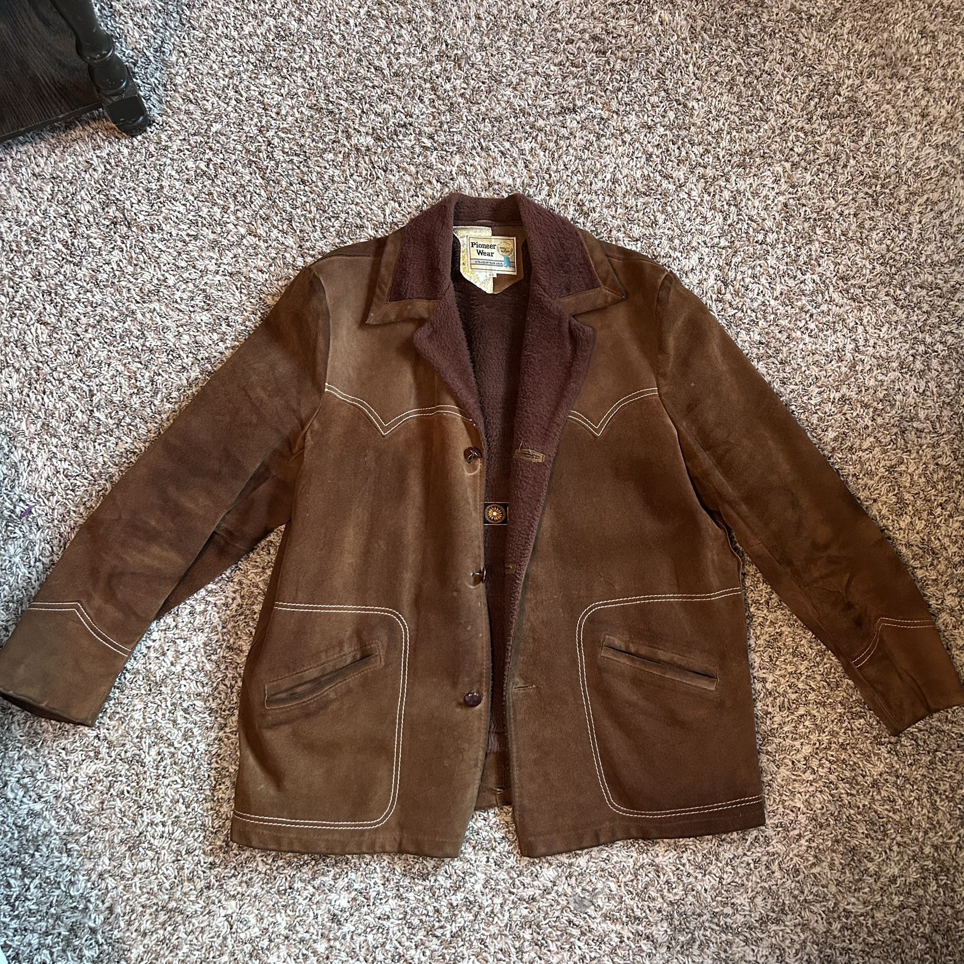 Vintage Pioneer Wear Leather Jacket
