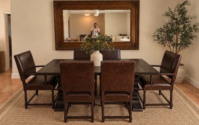 CHAIRS ONLY - RH Restoration Hardware 6 Leather Chairs