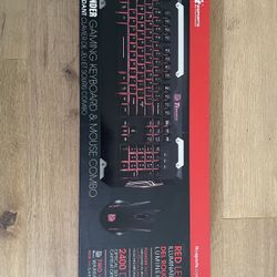 Tt eSPORTS Commander Gaming Keyboard – Red LED Backlit, New Open Box (No Mouse)