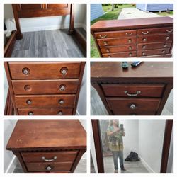 Cherry Queen Canopy Bedroom Set