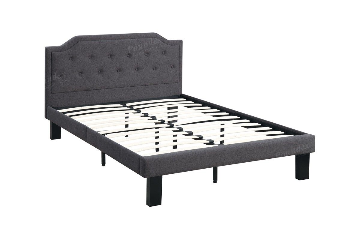 Brand new ash black/blue gray/tan full platform bed frame