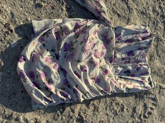 Bardot Purple Watercolor Floral Ruched Cocktail Dress Women’s Size 8 Sexy Fit