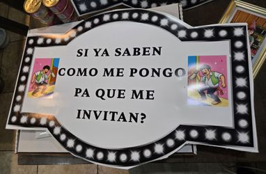 Quinceañera Banners $10 each. They have light strings