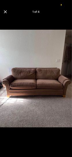 Brown Two-Cushion Couch