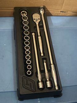 Snap-on Tools 17 pc 1/2" Drive 6-Point Metric General Service Socket Set