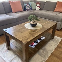 Wood Center Coffee Table 