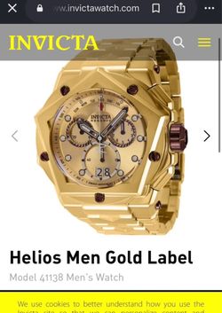Invicta Reserve Helios Men's Gold Watch
