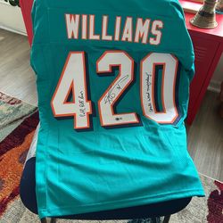Ricky Williams Signed 420 Miami Dolphins Jersey