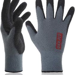 Work Gloves for Cold Weather NR450 - Warm Fleece, Firm Nitrile Coated Grip, Lightweight & Flexible, Ideal for Outdoor Winter Work, Men and Women, Mach