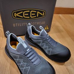 KEEN Utility Womens Vista Energy Shift Composite Toe Slip on Gray Work Shoe 11 M
