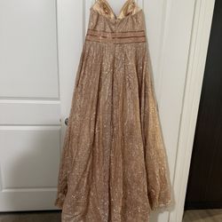 Rose gold dress for 15 and 16 year old party. Size 14.