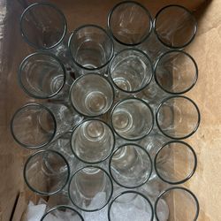 19 Clear Cylinder Bud Vases