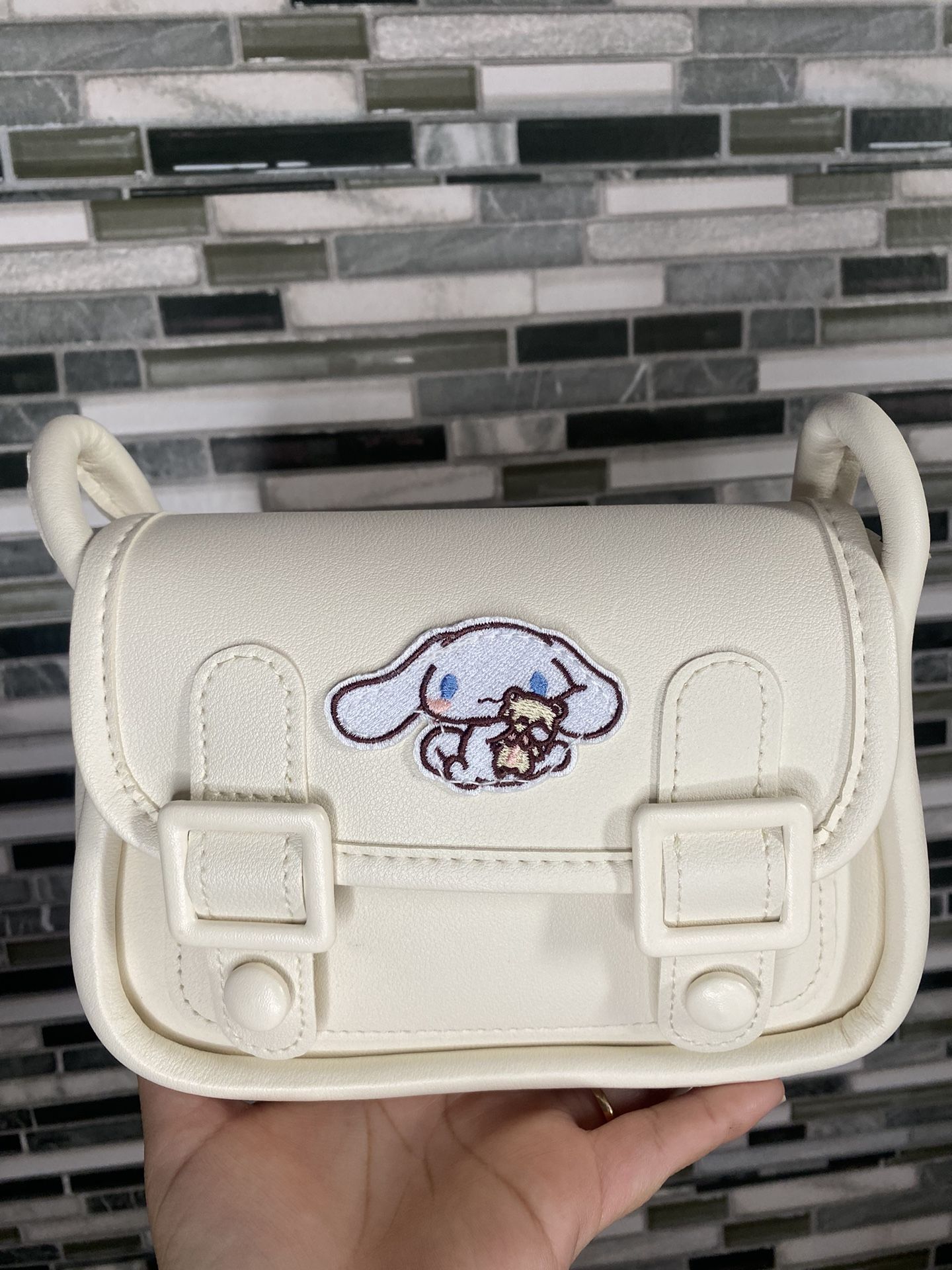 Cute Sanrio Hello Mitt Cinnamon Roll PU leather Shoulder Bag