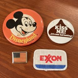 Vintage Lot Pins Patch Lot - Antique Disney Hershey