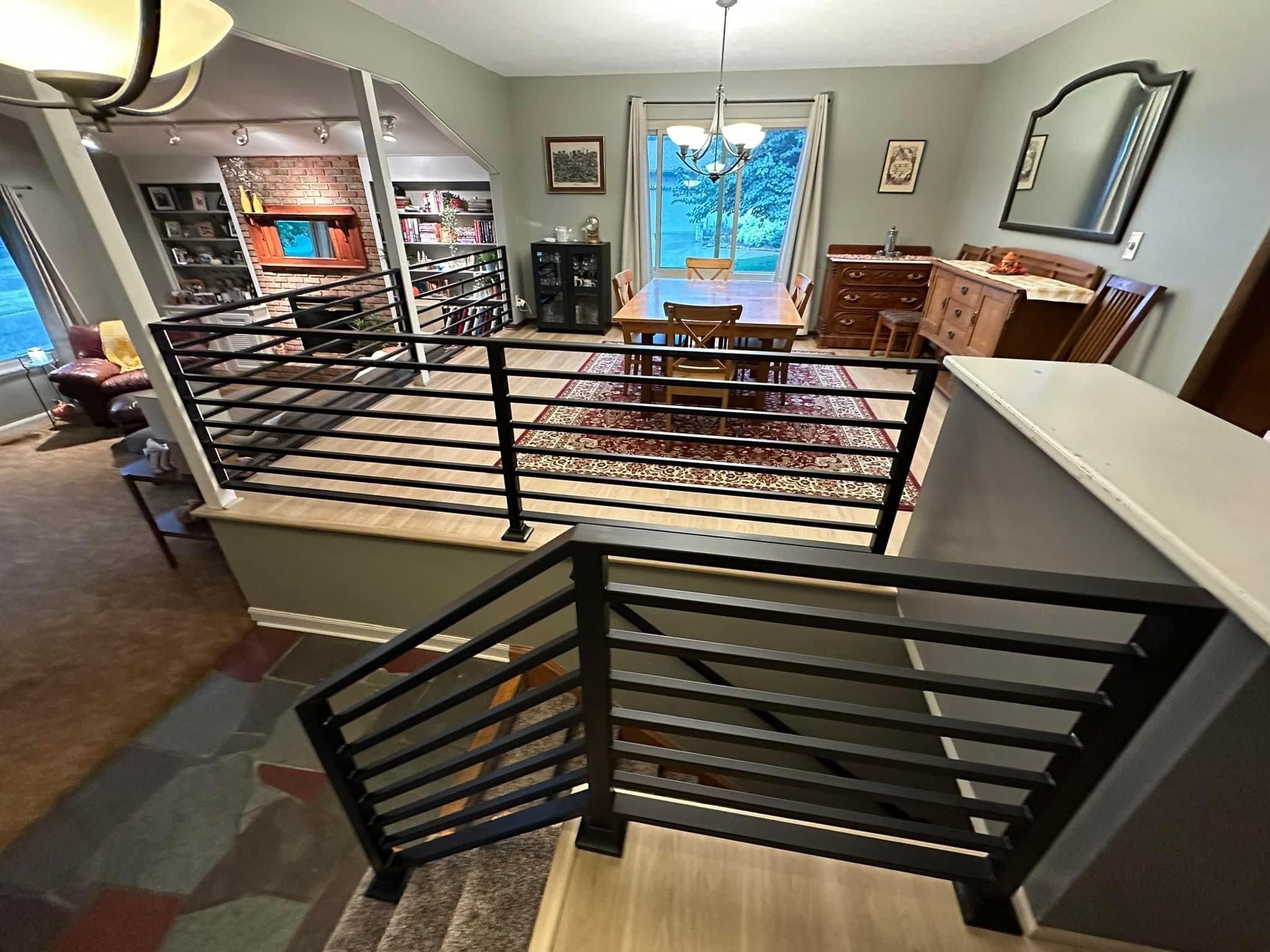 Modern Horizontal Metal Stair Railings