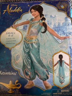 Disney Aladdin Jasmine Girls Costume Size Small 4-6