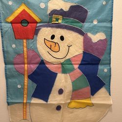 Christmas snowman outdoor flag