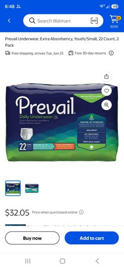 Prevail Daily underwear Youth small