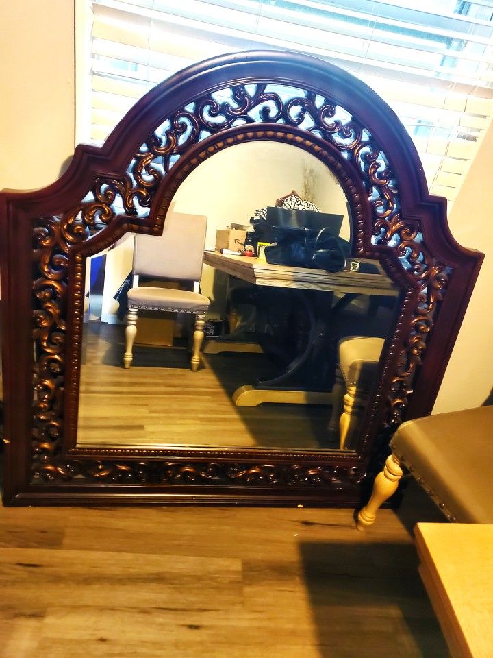 EXTREMELY LARGE ANTIQUE MIRROR