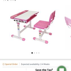 dingbo learning table and chair Pink 