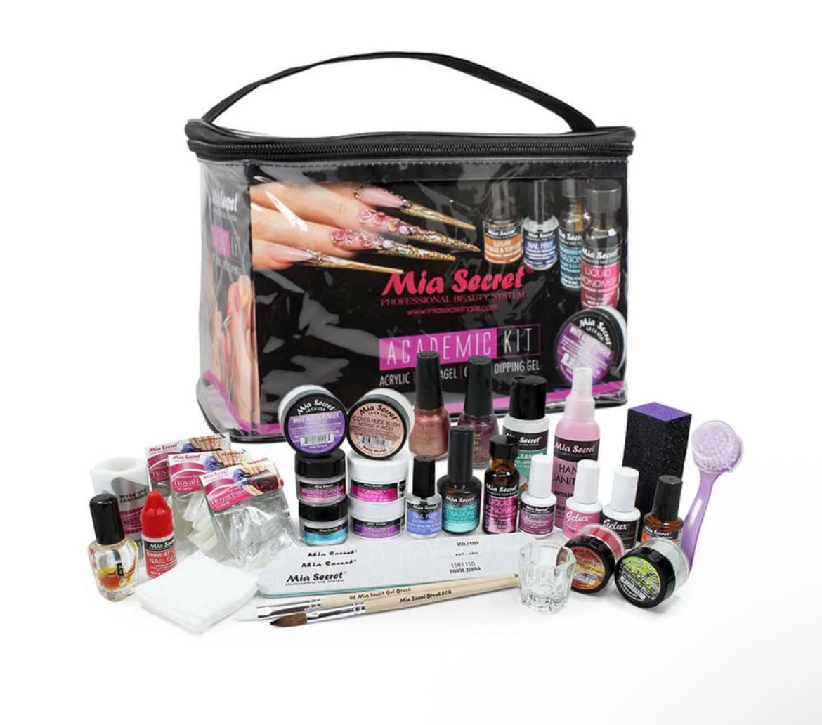 Mia Secret Professional Academic Nail Kit for Acrylic Formagel Gelux and Dip Gel for Beginners Students (Kit A08)