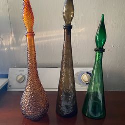 Vintage Empoli Style Genie Bottles