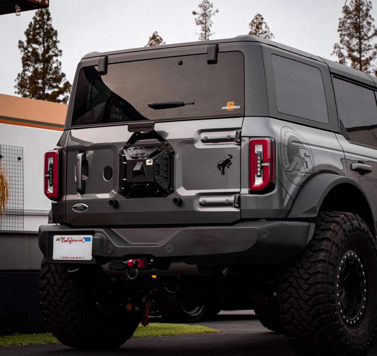 Agency 6 Ford Bronco Spare Tire Delete Kit – COMPLETE – Black – Fits Raptor